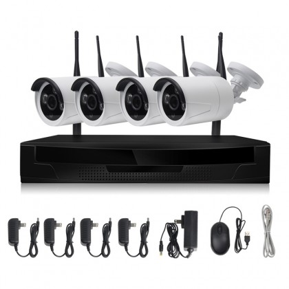 IP Camera Wifi Sets Wireless CCTV Kit H.265X Video Surveillance HD 1080P 4CH Wifi Security Camera System 1T HDD