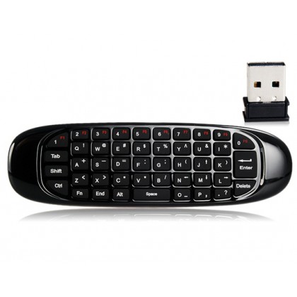 C120 6-axis 2.4GHz Motion Sensing Wireless Air Mouse, Keyboard, Remote Control & Game Controller (Black)
