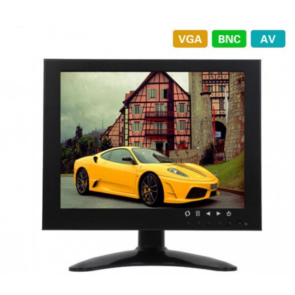 Security Video Monitor 7" Color LED Video Monitor Screen VGA BNC AV Input for CCTV Security Remote