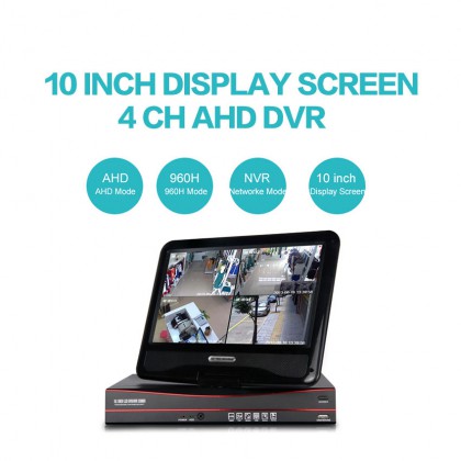 3IN1 AHD 4CH DVR recorder with HD multi-functional Display