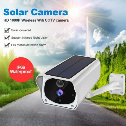 Solar Security Camera 1080P 2MP IP Wireless WIFI IR Camera Night Vision Outdoor Waterproof