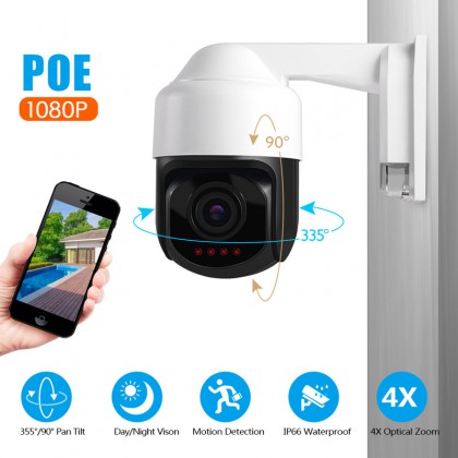 1080P PTZ IP Camera POE 2MP Mini 3 inch Dome Camera HD Infrared Waterproof Camera
