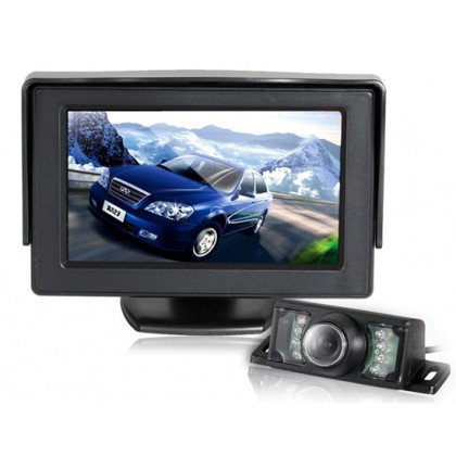 4.3" TFT Screen Car Parking Monitor with Infrared Night Vision Camera (Black)