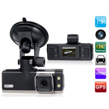 1.5" TFT Screen Ambarella 1080P HD Car Camera Recorder with GPS System, G-sensor  (Black)