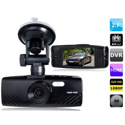 2.7" LED Screen 96650, 6G Lens Vehicle Black Box DVR Recorder with Parking Monitor, HDMI Output, TV-Out & G-Sensor (Black)