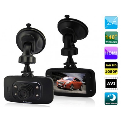 2.7" TFT Screen Novatek Full HD 1080P Vehicle Black Box DVR with Infrared Night Vision, G-sensor & HDMI Output (Black)