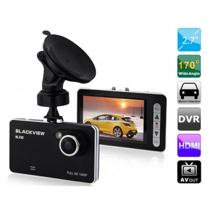 170° Wide-angle Single Lens Vehicle Black Box DVR with Infrared Night Vision, Motion Detection & HDMI Video Output (Black)