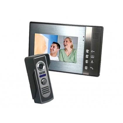 SY802M Home Security Video Door Phone Intercom with Outdoor CMOS Camera and 7inch TFT LCD Monitor-silver color