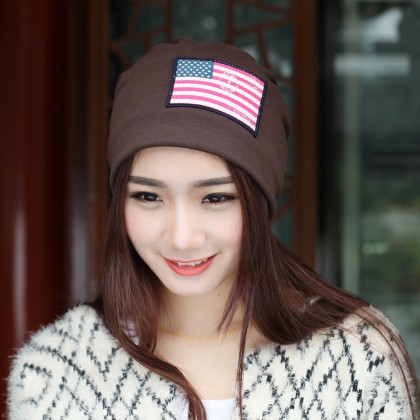 Women Beanie Girls Autumn Casual Cap Women's Warm Winter Hats(Coffee)
