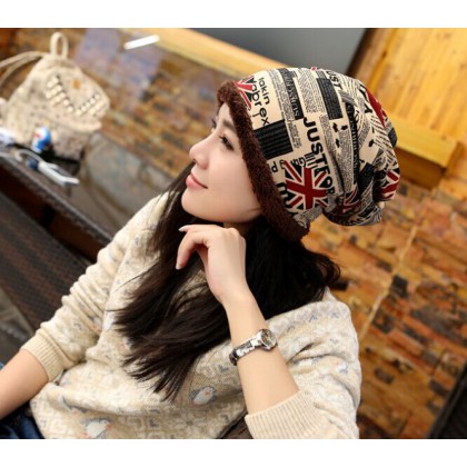 Winter Double layer Men and women's hats casual Beanie Warm girls Cap Knitted Thicken Skullies&Beanies 