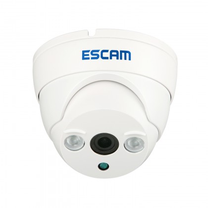 1/4” 1Megapixel Progressive Scan CMOS 720p HD ONVIF 2 Infrared Lamp Waterproof Hemisphere Camera