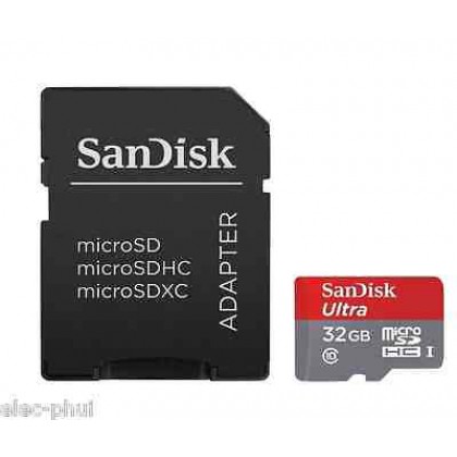 SanDisk 32GB 80MB/s Micro SD SDHC Ultra TF Memory Card CLASS 10 FREE Adaptor