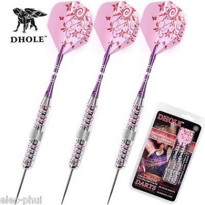Steel Tip Darts 25g With Pink Dart Flight Dart Shaft Darts for gril lady