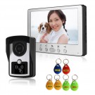 ID Card 7 inch TFT LCD Night Vision Video Door Phone Inter LCD IR Key Panel Doorbell