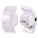 American Plug Wireless-N Wifi Repeater with WPS (White)