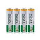 BTY 4pcs 1.2V 3000mAh Rechargeable AA Battery