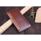 leather with PU wallet brand turning slender men's wallets long thin Korea walet purse wallet 