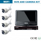 4CH Camera with LCD 10-Inch Monitor 4IN1 NVR Wireless Security System