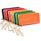 Hot Selling Standard Wallets Wristlet Bag, Fashion Women Patent PU Leather Day Clutches with Stone Pattern Purse