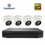 H.265 4Channel POE NVR Kits 4pcs 4.0MP IP Camera Dome CCTV Security Video Surveillance System