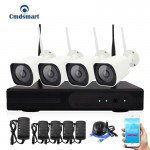 4pcs H.264 4CH 960P NVR Weatherproof Wireless IP Security CCTV Camera Video Surveillance System