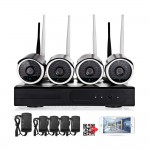 H.264 4CH Wireless NVR Kits Waterproof Security CCTV Camera IP Camera 720P Video Surveillance System