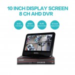 3IN1 AHD 8CH 10 Inch DVR With Home Security Display Professional DVR Recorder