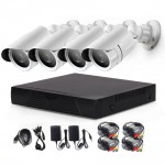 4PCS 1080P Camera Whit 4CH AHD Analog Recording Alarm DVR Kit Waterproof IP DVR AHD System