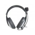 KM-580 3.5mm Jack On-ear Style Stereo Headphone with Microphone for PC, MP3 Player, MP4 Player (Black)