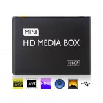 Mini 1080P HD Media Box with SD/SDHC Card Reader (Black)