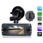 F80 2.7" TFT Screen 720P HD Tri-lens Vehicle Black Box DVR with PIP Video Recording & G-sensor (Black)