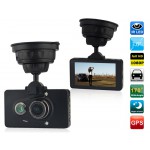 3.0" TFT Screen Ambarella 1080P Full HD Vehicle Black Box DVR with 4X Digital Zoom (Black)