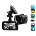 2.7" TFT Screen Novatek 96650 170-degree Single Lens HD Vehicle Black Box DVR with IR Night Vision (Black)