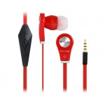OVLENG IP-750 3.5 mm In-ear Stereo Earphones with Microphone & 1.2 m Flat Cable (Red) 