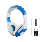 VYKON MQ44 Superb 3.5 mm On-ear Headphones with Microphone & 1.2 m Cable (Blue) 