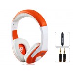 VYKON MQ44 Superb 3.5 mm On-ear Headphones with Microphone & 1.2 m Cable (Orange) 