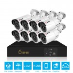 8CH H.265 POE NVR Kit 2MP 1080P Security Camera CCTV System Outdoor IP Camera IP66 Waterproof P2P Onvif Surveillance Set