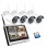 1080P Wifi CCTV Camera System 4CH Wireless NVR with 12" LCD Monitor 2MP Outdoor Security Camera Video Surveillance Kit