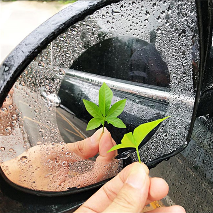 2 PCS Car Rearview Mirror Anti-Fog Membrane Waterproof Rainproof Car Mirror Window Protective Film Car Sun Shade