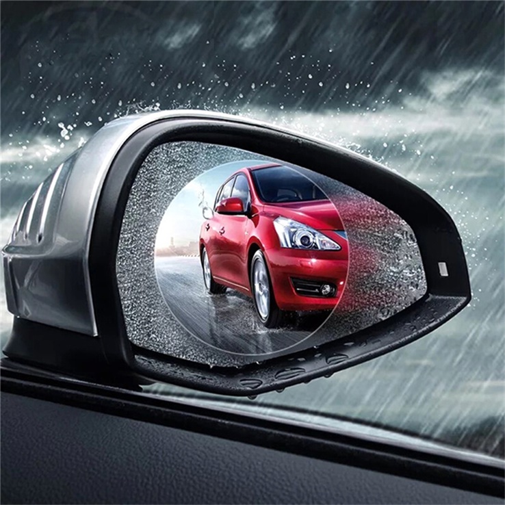 2 PCS Car Rearview Mirror Anti-Fog Membrane Waterproof Rainproof Car Mirror Window Protective Film Car Sun Shade
