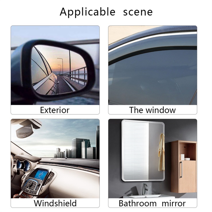 2 PCS Car Rearview Mirror Anti-Fog Membrane Waterproof Rainproof Car Mirror Window Protective Film Car Sun Shade