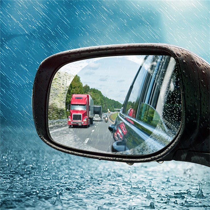 2 PCS Car Rearview Mirror Anti-Fog Membrane Waterproof Rainproof Car Mirror Window Protective Film Car Sun Shade