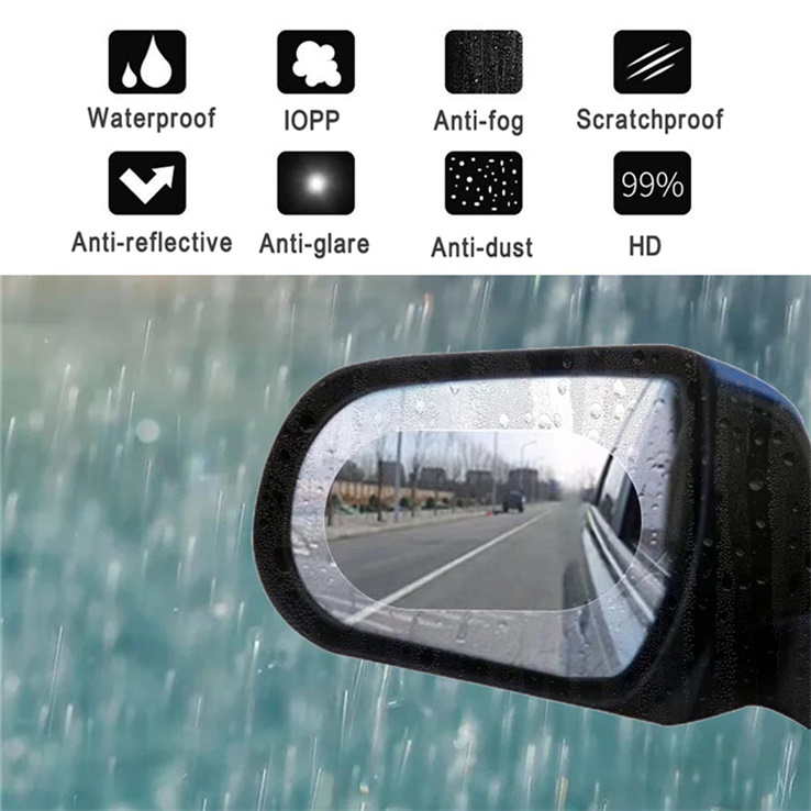Car Sticker Anti-Fog Film Rainproof Rear View Mirror Protective Car Accessries